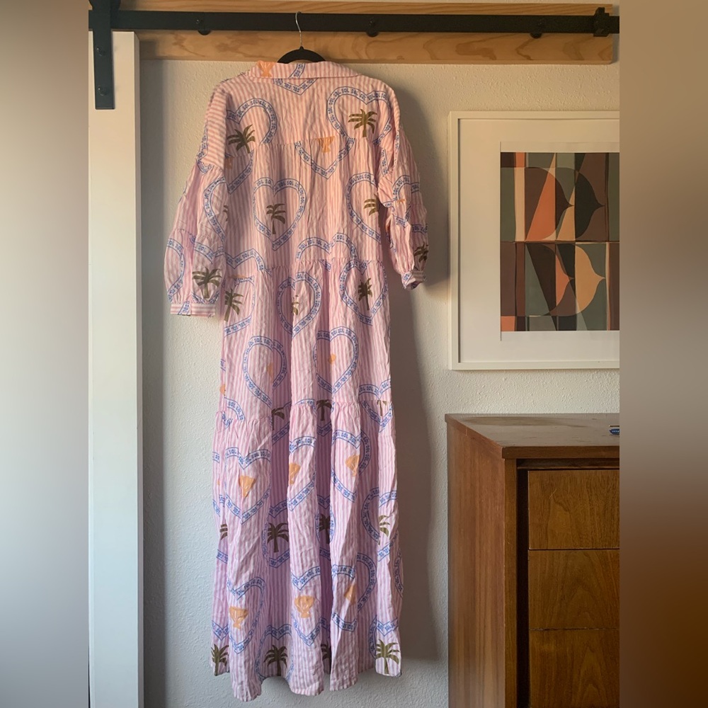 NWT Anthropologie Celandine The Carolita Printed Tiered Shirt Dress, Size L - Picture 6 of 6